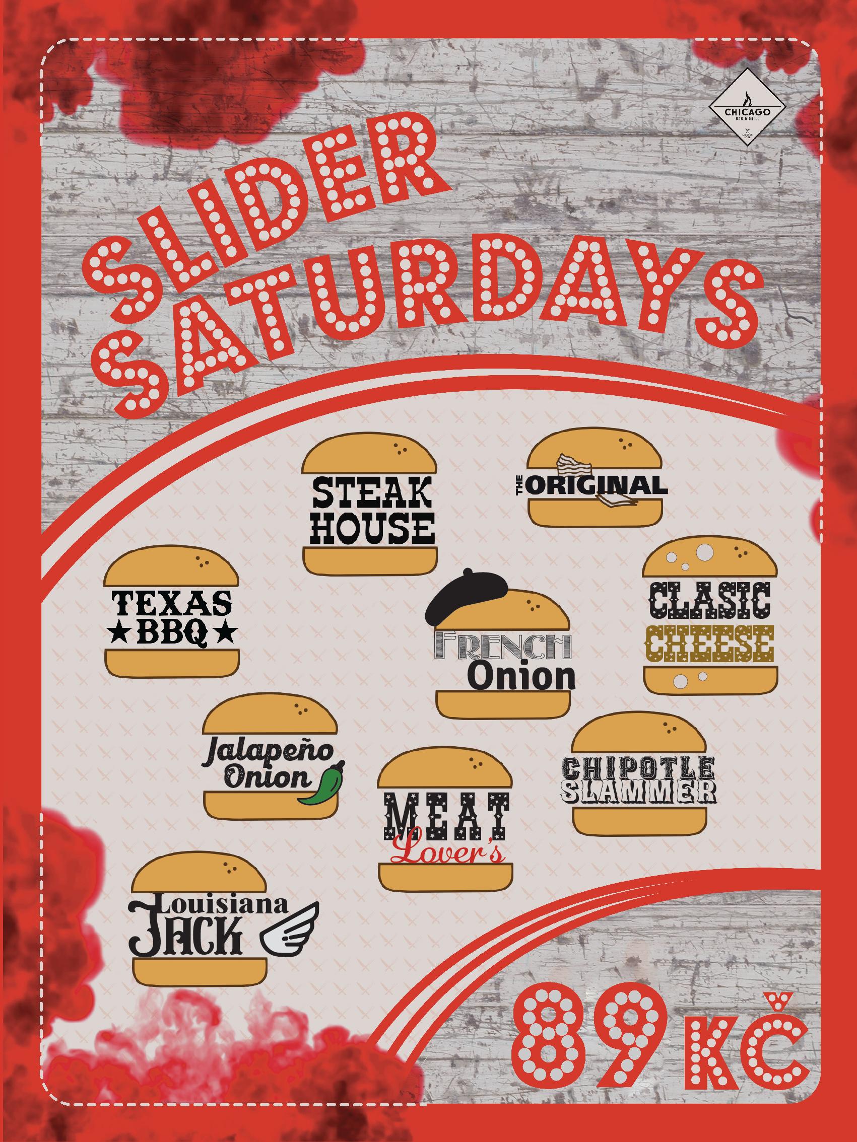 Slider Saturday • Každou sobotu miniburgery „SLIDERS“ jen za 89 Kč!

Classic Cheese, The Original, Meat Lover's, Louisiana Jack, French Onion, Chipotle Slammer, Texas BBQ, Jalapeño Onion a Steak House

(neplatí pro objednávky s sebou)
