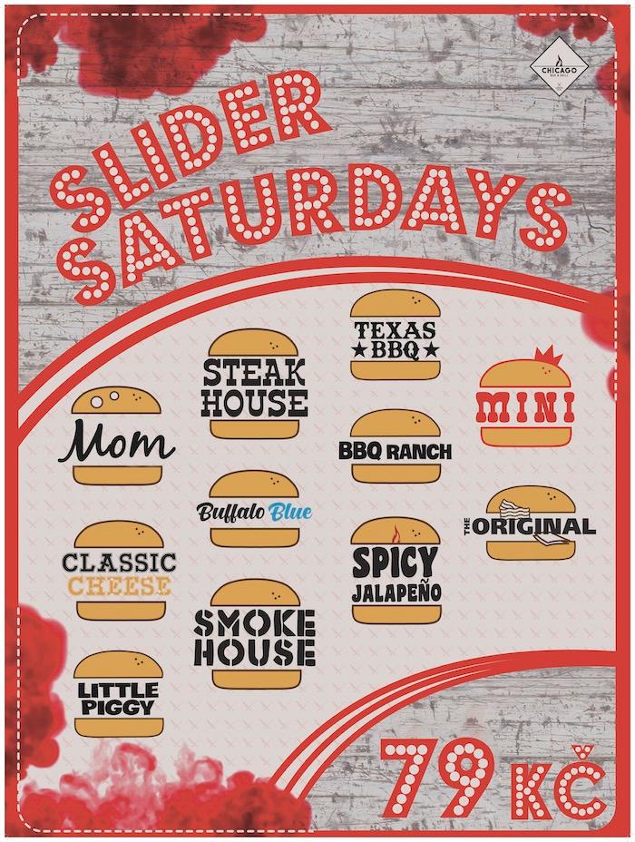 Slider Saturday • Každou sobotu miniburgery „SLIDERS“ jen za 79 Kč!

The Original, Classic Cheese, Mom, Buffalo Blue, BBQ Ranch, Spicy Jalapeño, Texas BBQ, Smoke House, Steak House a Little Piggy

(neplatí pro objednávky s sebou)
